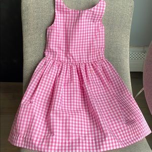 Pink and white  checkered dress
